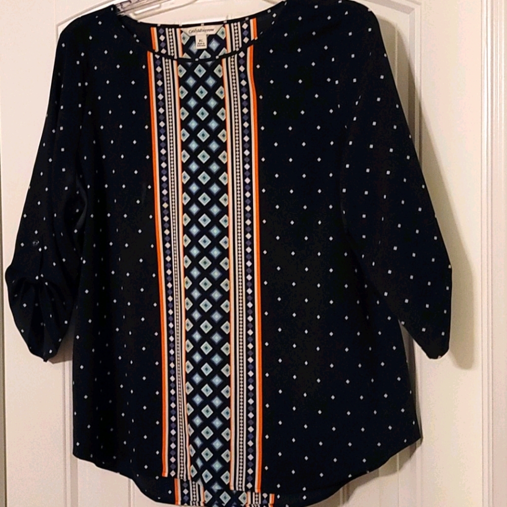 Navy blouse